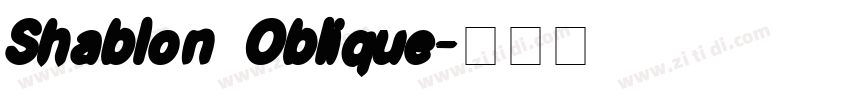 Shablon Oblique字体转换